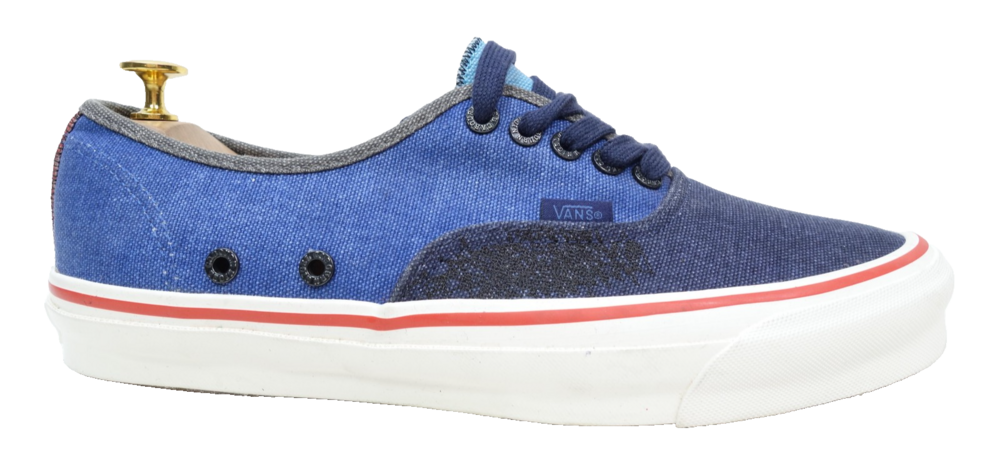 Vans Vault Nigel Cabourn Shoes Samples Men Size 11 Blue Canvas Low Top Sneakers